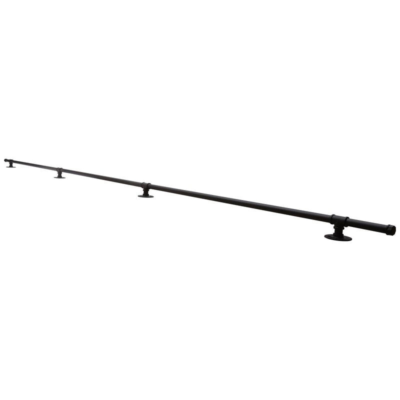 Premium Wall Mounted Handrail Industrial Pipe Handrail In Black Cast Iron 11