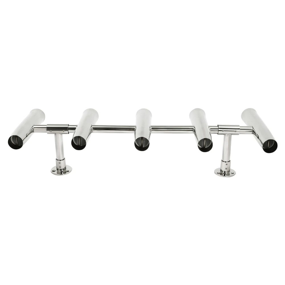 Tube Stainless Steel Marine Boat Fishing Rod Holder Adjustable Silver Multi Rod Rocket Launcher 11