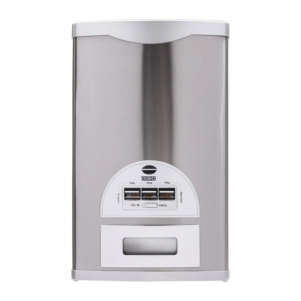Stainless Steel Rice Dispenser Airtight Automatic Storage Bin 2