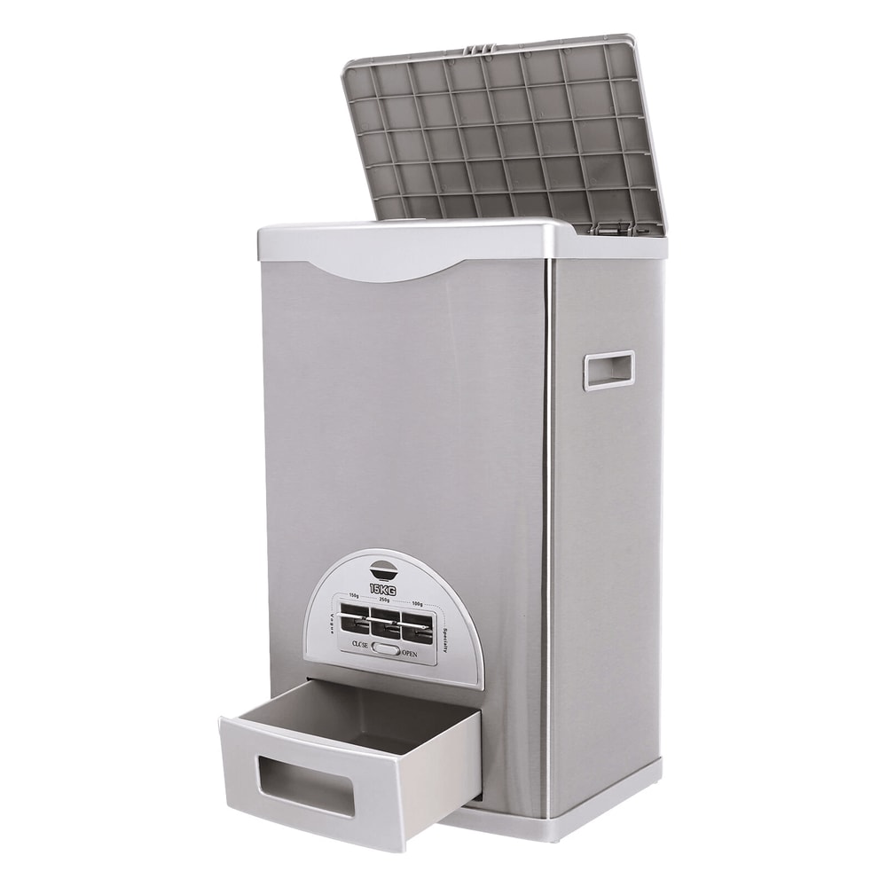 Stainless Steel Rice Dispenser Airtight Automatic Storage Bin 8