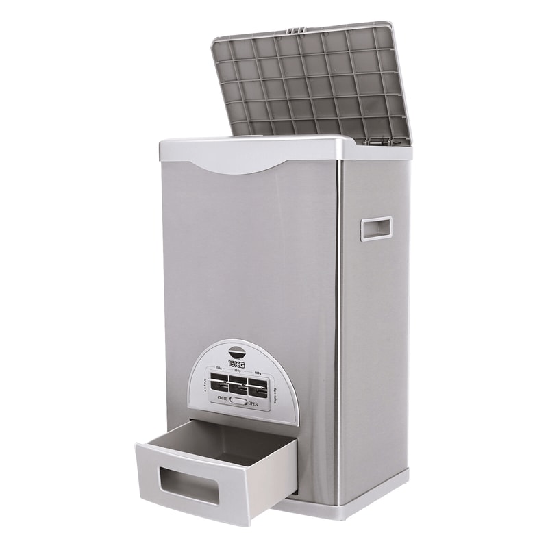 Stainless Steel Rice Dispenser Airtight Automatic Storage Bin 8