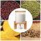 Glass Rice Dispenser And Grain Container With Wood Stand Countertop Dry Food Cereal Organizer 5