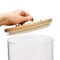 Glass Rice Dispenser And Grain Container With Wood Stand Countertop Dry Food Cereal Organizer 11
