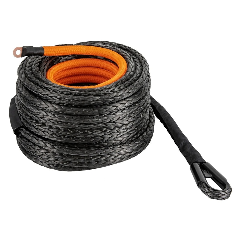 Synthetic Winch Rope Cable With HeavyDuty Hook For ATV UTV Truck Recovery 6