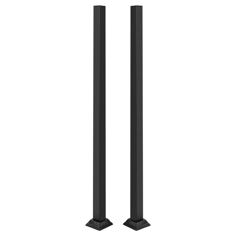 Black Wrought Iron Metal Railing Fence Post 4
