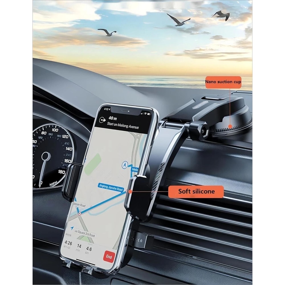 Universal Suction Cup Car Phone Holder Mount Dashboard Windshield Phone Mount 8