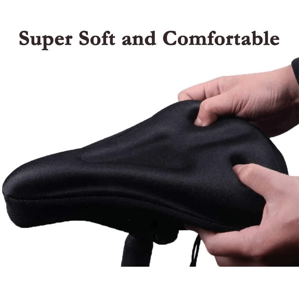 Premium Wide Gel Bike Seat Cover With Memory Foam Ultra Comfort Saddle Cushion 4
