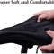 Premium Wide Gel Bike Seat Cover With Memory Foam Ultra Comfort Saddle Cushion 4