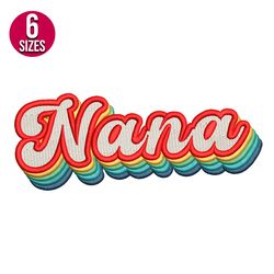 nana retro embroidery design, machine embroidery pattern, instant download