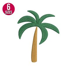 Coconut Tree embroidery design, Machine embroidery pattern, Instant Download