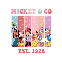 valentines day mickey and co est 1928 png