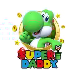 super daddy yoshi mario bros png