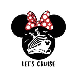 let's cruise minnie mouse clipart svg