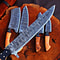 Handmade Damascus Steel Chef Knives Kitchen Set With Leather Bag 1