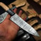 Handmade Twist Damascus Chef Knife Set Of 5 With Wooden Bolsters Sheath 3