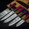 Handmade Twist Damascus Chef Knife Set Of 5 With Hardwood Handles Wooden Bolsters 0