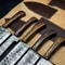 Handmade Twist Damascus Chef Knife Set Of 5 With Wooden Bolsters 1