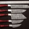 Handmade Damascus Steel Outdoor Kitchen 5 Chef Knives Set With Pakka Wood 0