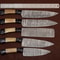 Handmade Damascus Steel Chef Knife Set Of 5 Camel Bone Handle Outdoor Kitchen Hunting Knives Wit 0