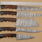 Handmade Damascus Steel Chef Knife Set Of 5 Wood Handle Outdoor Kitchen Hunting Survival Knives 0