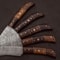 Handmade Damascus Steel Chef Knife Set Of 5 Rose Wood Handle Outdoor Kitchen Hunting Survival Kn 2