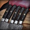 Custom Handmade Forged Damascus 5Piece Kitchen Chef Knife Set With Sheath 2