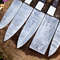 Handmade Hand Forged Damascus Steel BBQ Chef Kitchen Knife Set 5Piece With Leather Sheath 1