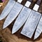 Handmade Hand Forged Damascus Steel BBQ Chef Kitchen Knife Set 5Piece With Leather Sheath 1