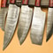 Handmade Hand Forged Damascus Steel BBQ Chef Kitchen Knife Set With Leather Sheath 384 Layers High 1
