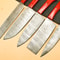 Handmade Hand Forged Damascus Steel BBQ Chef Kitchen Knife Set With Leather Sheath 5 PCS Professio