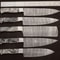 Handmade Damascus Steel 5Piece Outdoor Kitchen Chef Knife Set With Resin Art Handle Leather Sheath 0