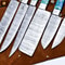 Handmade Damascus Steel Chef Knife Set 5 Pcs Outdoor Kitchen Cooking Knives With Corian Handle Br 1