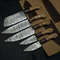 Handmade Chef Knife Set Damascus Steel 5 Piece Kitchen Outdoor Knives With Wood Handle Wooden Bol 0