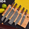 Custom Handmade Damascus Steel Chef Knife Set Of 5 Forged Kitchen Knives With Wood Handle Leather 2