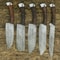 Handmade Forged Damascus Chef Knife Set 5 Pcs Rosewood Handle With Leather Sheath 2