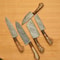 Handmade Forged Damascus Chef Knife Set 5 Pcs Rosewood Handle 1