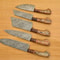 Handmade Forged Damascus Chef Knife Set 5 Pcs Rosewood Handle 2