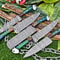 Luxury 5Piece Handmade Damascus Steel Chef Knife Set Ergonomic Wooden Handles With Rat Tail Tang 0