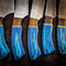 Custom Handmade Damascus Chef Hunting Knife Set Premium Steel Blades With Custom Handles Sheath 1