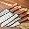 Lot Of 5 Handmade Damascus Steel Blade Chef Knife Set Full Tang Blades 3