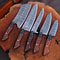 Premium Handmade Damascus Steel Chef Knife Set With Leather Bag Full Tang Kitchen Hunting Knives 2