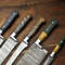 Custom Handmade Damascus Steel Chef Knife Set Of 5 Premium Kitchen Knives 1
