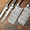 Custom Lot Of 5 Handmade Hammered Damascus Steel Chef Knives Set 1013 Blades 2