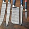 Lot Of 5 Handmade Damascus Steel Chef Knives Set 1013 Blades Hammered Full Tang 2