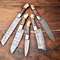 Custom Lot Of 5 Handmade Hammered Damascus Steel Chef Knives Set 1013 Full Tang 2