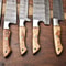 Custom Lot Of 6 Handmade Hammered Damascus Steel Chef Knives Set Full Tang Razor Sharp Blades 1