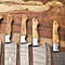 Custom Lot Of 6 Handmade Hammered Damascus Steel Chef Knives Set Full Tang Razor Sharp Blades 2