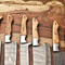 Custom Lot Of 6 Handmade Hammered Damascus Steel Chef Knives Set Full Tang Razor Sharp Blades 2