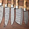 Custom Lot Of 6 Handmade Hammered Damascus Steel Chef Knives Set Full Tang Razor Sharp Blades 3