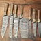 Lot Of 7 Handmade Damascus Steel Chef Knives Set Hammered Full Tang Blades 100 Unique 3